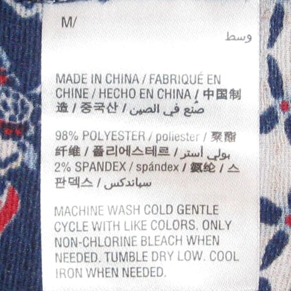 Style & Co Off Shoulder Dress Size M Navy Floral NWT - Picture 7 of 7